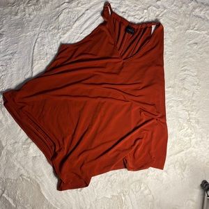 Burnt Orange flowy tank top blouse